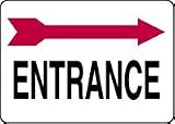 ENTRANCE (ARROW RIGHT) 10 x 14 Dura-Plastic Sign