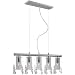 5-Lite Ceiling Lamp, Ps/Clear Glass Shade, E12 B 40Wx5