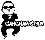 Gangnam Style Funny Jdm Drift Import Race Die-cut Vinyl Decal - Sticker 6" White