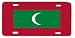 Maldives Maldivian Flag Vanity Auto License Plate