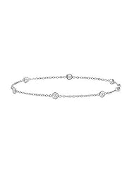 Bezel-set Diamond Bracelet 18K White Gold - 0.66 CT Diamonds