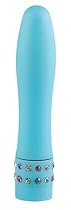 Doc Johnson Jenna's Velvet Jewel Vibrator, Blue, 4"