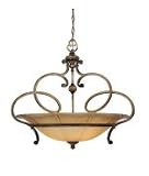 21laUgOn1oL. SL160  Minka Lavery 4143 573 La Cecilia 3 Light Ceiling Pendant in Patina Iron with Spumanti Lace glass