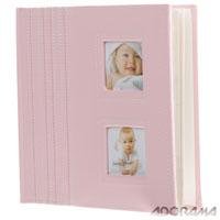 Dennis Daniels L2 Bambino Style Bound Album, Stitched Cloth Cover with Window, Holds 200 4x6
