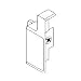 Nylon Fixing Bracket, Left, Screw On. Metabox C/C15 Series, M Side Height, Interior Drawer Application, White