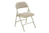 Padded Fabric Folding Chair - Beige. Package of 4