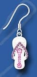 Corona Swarovski Pink Crystal Flip Flop Dangle Earrings