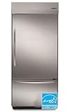 KitchenAid Architect Series II KBRC36FTS 36 Built-In Bottom-Freezer Refrigerator with Glass-Touch Electronic Controls, Automatic Ice Maker & Adjustable SpillClean Glass Shelves: Stainless Steel/Right Hand Door Swing