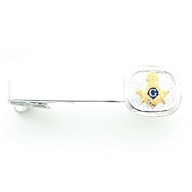 Masonic Tie Clip - Sterling Silver by