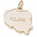  Poland Charm in Yellow Gold