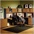 Bush Furniture A-Series Right L-Shape Office Suite in Natural