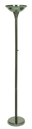 Black Pearl Halogen Torchiere "Fire Safe" 250 Watt Floor Lamp