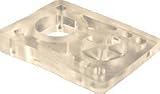Spindog 1/4 x 1/2 Angled Shockpad Skateboard Risers - Clear (set of 2)