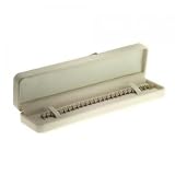White Leatherette Bracelet Gift Box with Bow