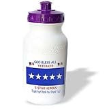 777images Designs Graphic Design Patriotic - God Bless all Veterans, five star heroes. Five star generals flag and Thank You - Water Bottles