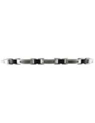Stainless Steel Link Bracelet with Cable & Immerse Plating 08.50 Inch Chocolate Immerse lating B245