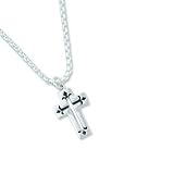 Image of Men's Sterling Silver Cross with 20 inch chain