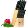 15PC CUTLERY SET IN WOOD BLOCK