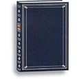 Pioneer Post Bound, Clear Pocket Photo Album with Solid Assorted Colors Covers, Holds 200 4x6" Photos, 3 Per Page, Color: Navy Blue.