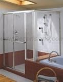 Custom Bypass Framed Shower Doors w/Crystal Clear Glass K-711100-L-0
