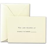 Ecruwhite Script Text Table Cards