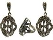 Ring and Earring Set Sterling Silver Jewelry(ers042)