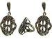 Ring and Earring Set Sterling Silver Jewelry(ers042)