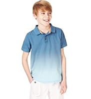 Pure Cotton Dip Dye Polo Shirt