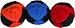 DirtBag Classic Footbag Hacky Sack 3 Pack - Orange/Blue/red