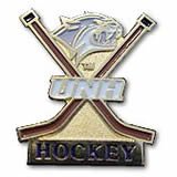 UNH Wildcats Hockey Cross Sticks Pin