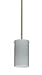 Besa Lighting 1TT-4404KR-SN 1X50W E12 Stilo 7 Pendant with Chalk Glass, Satin Nickel Finish