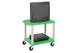 Plastic Utility Cart 2 Shelves Green