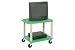 Plastic Utility Cart 2 Shelves Green