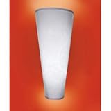 Exciting Lighting EZ 1001 Battery Powered LED Wall Sconce, White Mica