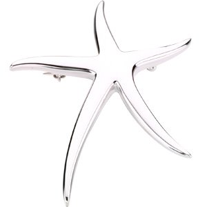Genuine IceCarats Designer Jewelry Gift Sterling Silver Starfish Pendant/Brooch. Pendant/Brooch Starfish Pendant/Brooch In Sterling Silver