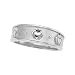 14K White Gold Men's Claddagh Wedding Band