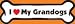 I Love My Grandogs Bone Car Magnet