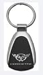 Chevrolet Corvette Chrome/Black Teardrop Keychain Made In USA!