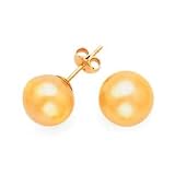 14K Golden South Sea Pearl Studs 11-12mm