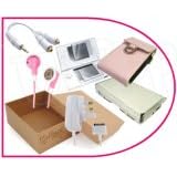 U-Bop // Free Delivery On Everything // U-Bop Pink Ultimate Accessories Box (Plus 3 Pin Mains Charger) - Nintendo DS Lite - Includes 5 items: Clear Shield Crystal Protector Case, Flip Carry Case, Advanced Screen Protector Kit, Audio Sharing Cable, Coloured 3.5mm Stereo Headphones (UK)