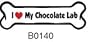 I Love My Chocolate Labrador Retriever - Car Bone Magnet