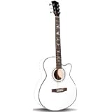 Martin Smith Single Cutaway Acoustic Guitar. White.
