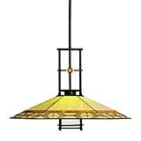 1 Lt Pendant, Tannery Bronze, Etched glass