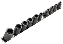 SK 19760 10 Piece 1/4-Inch, 3/8-Inch, and 1/2-Inch Drive E4 to E18 Torx Socket Set