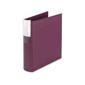 Heavy-Duty Binder With Three Round Rings, 2 Capacity, Mauve