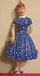 Lucy in Blue Polka Dot Dress Ornament