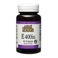 Natural Factors Vitamin E Mixed (D-Alpha Tocopherol) 400iu Softgels, 240-Count