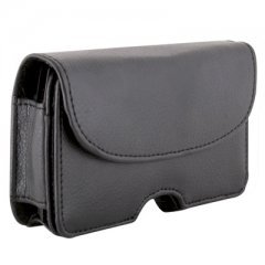 Black Executive Horizontal Case with Credit Card Slots with Magnetic and Zipper Closures for Motorola  Q / BLACKBERRY: 7100g / 7100t / 7105 / 7130c / 8100 PEARL -