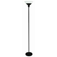 MaxLite ML1G4523ARBK 70-Inch 45-Watt Fluorescent 3-Way Torchiere Floor Lamp, Black