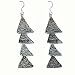 Jewelry : Fashion Earring in Sterling Silver India Jewelry 3 inches (ers205)